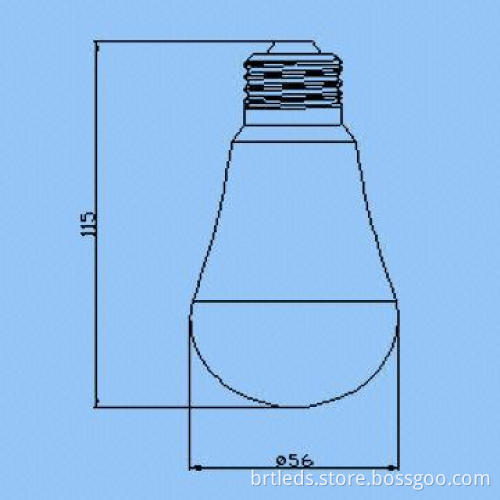 LED Global Light, 115mm Length, 100-240VAC,8W, 560lm (80lm/W), CE/FCC/RoHS Certified